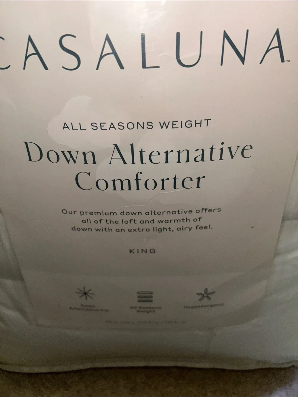 Casaluna King All-Seasons Down Alternative Comforter White
